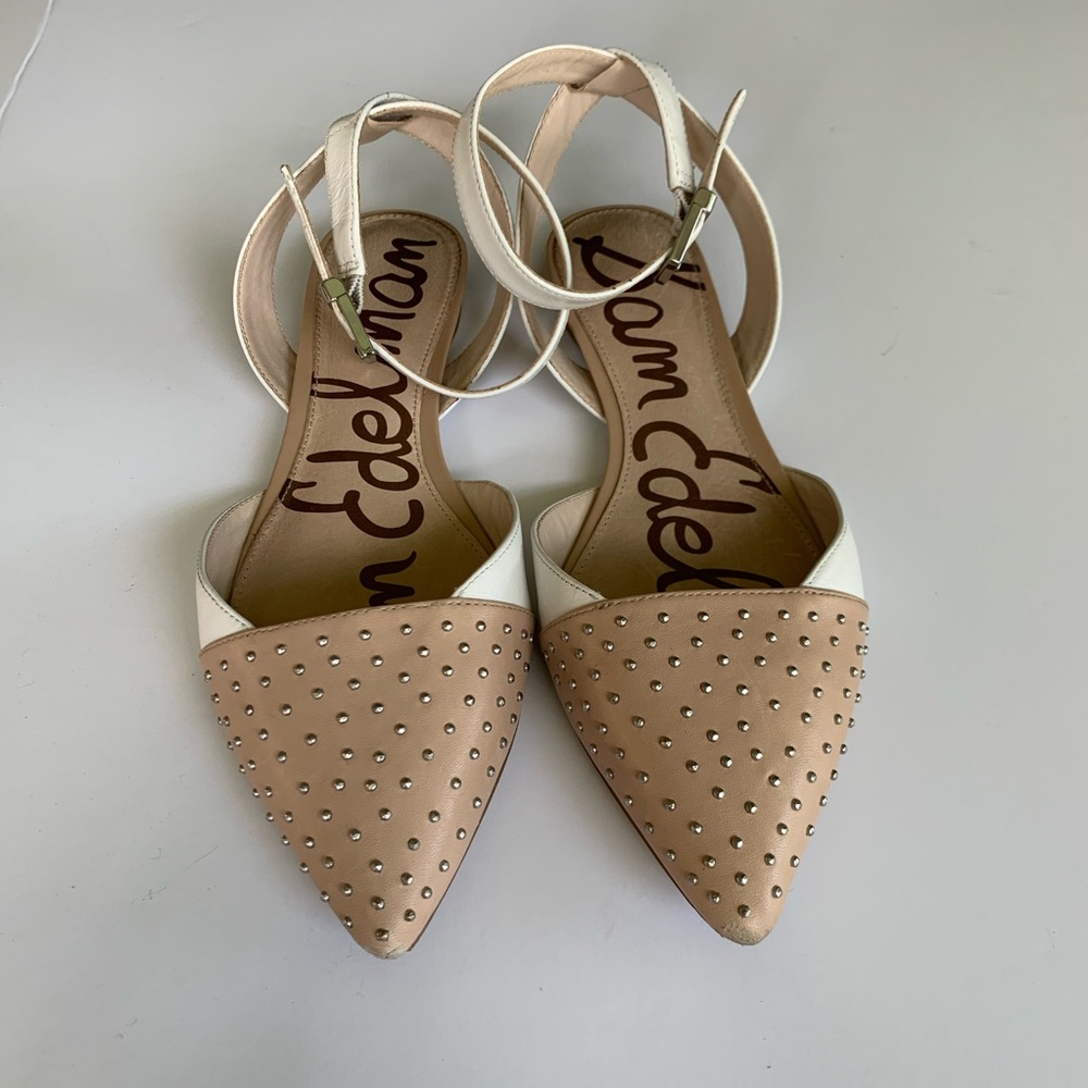 Sam Edelman Brina Studded Flats, nude, 8.5m